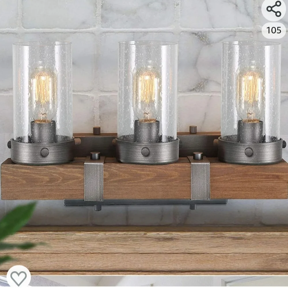 Lof Barn Farmhouse Rustic Bathroom Vanity light, Wall Light Fixture.